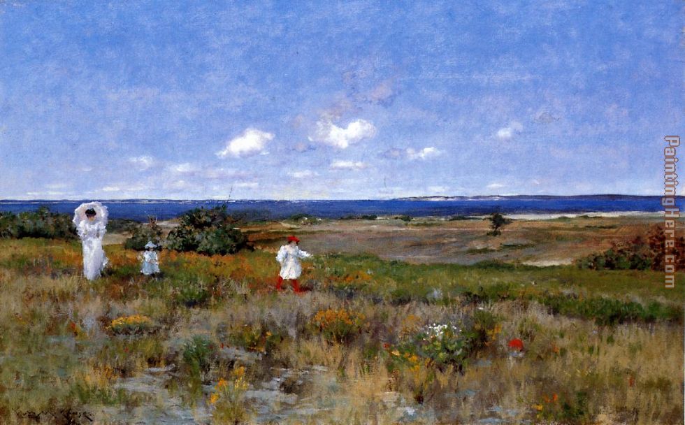 Near the Beach, Shinnecock painting - William Merritt Chase Near the Beach, Shinnecock art painting